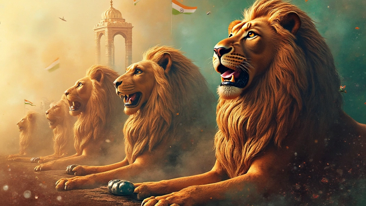 Modern India: Three Lions in Daily Life