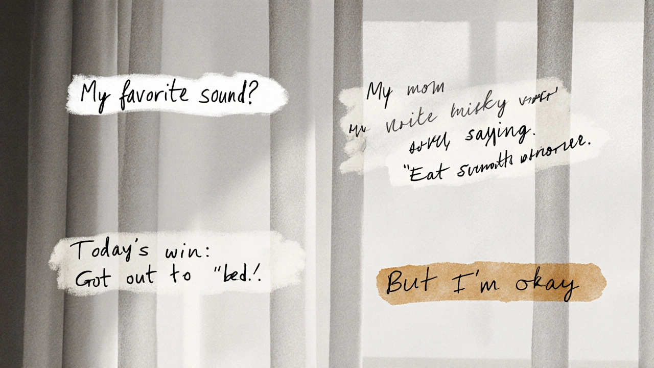 Floating handwritten words of emotional truth illuminated by moonlight, no emojis or decorations.