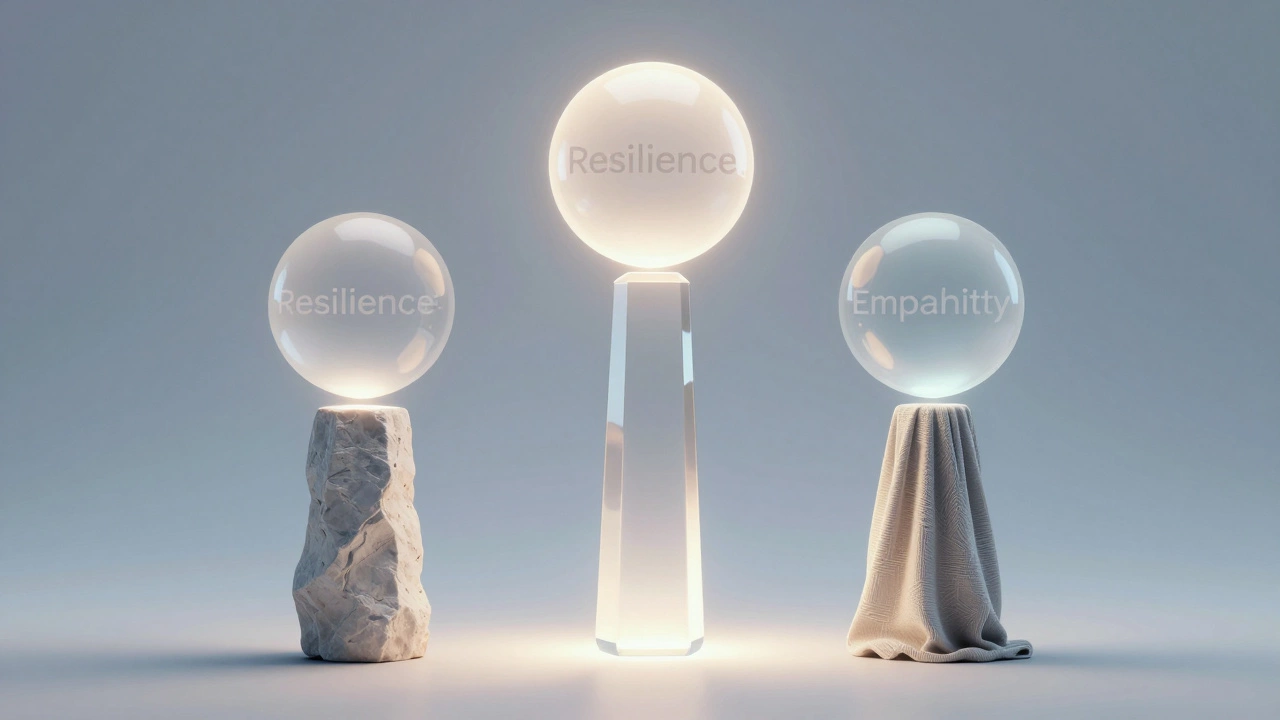 Abstract tripod structure representing resilience, awareness, and empathy