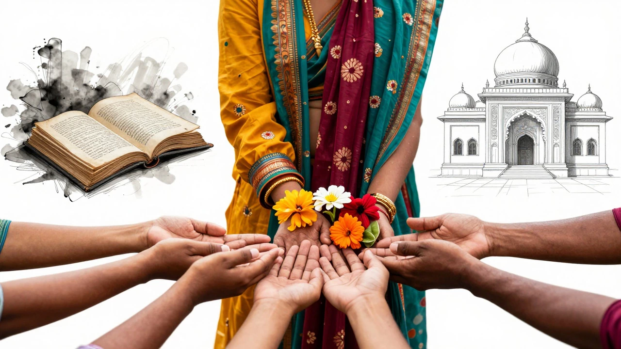 Artistic representation of diverse Indian cultural expressions